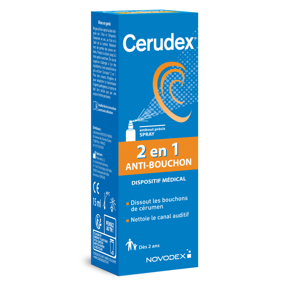 Cerudex 2 En 1 Anti-Bouchon Spray 15ml