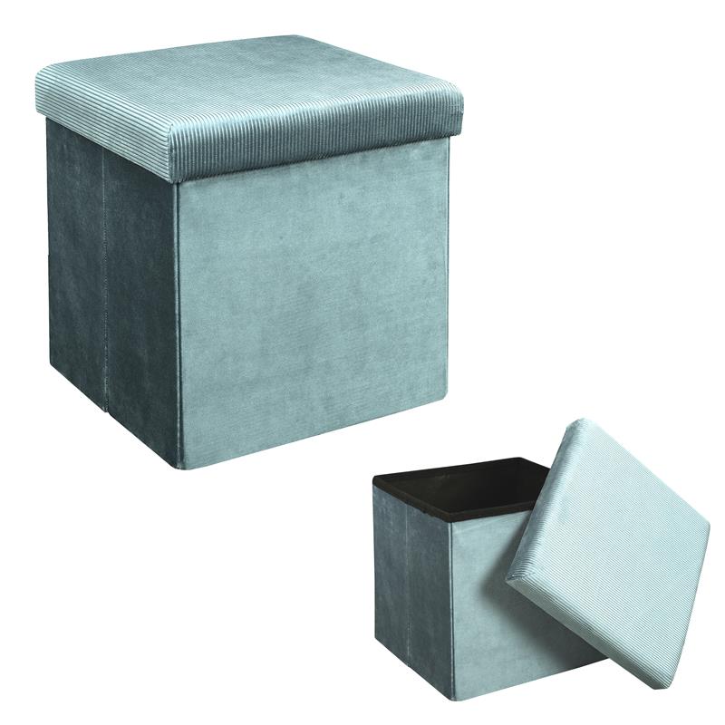 Coffre pouf pliable velours cotele giulia m4