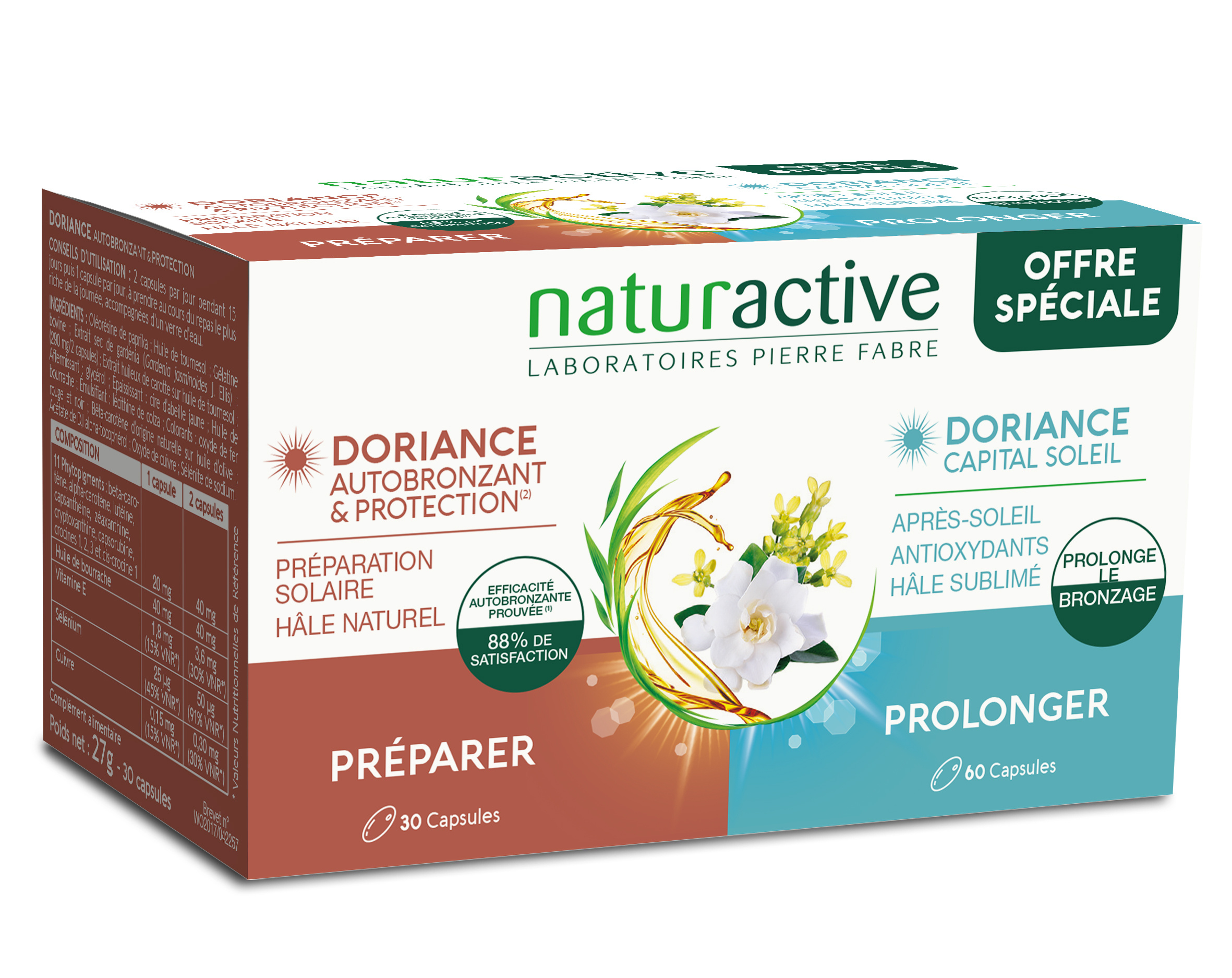 Complément Alimentaire Doriance Autobronzant Protection Et Capital Soleil Naturactive La Boite De 90 Capsules - vue 1