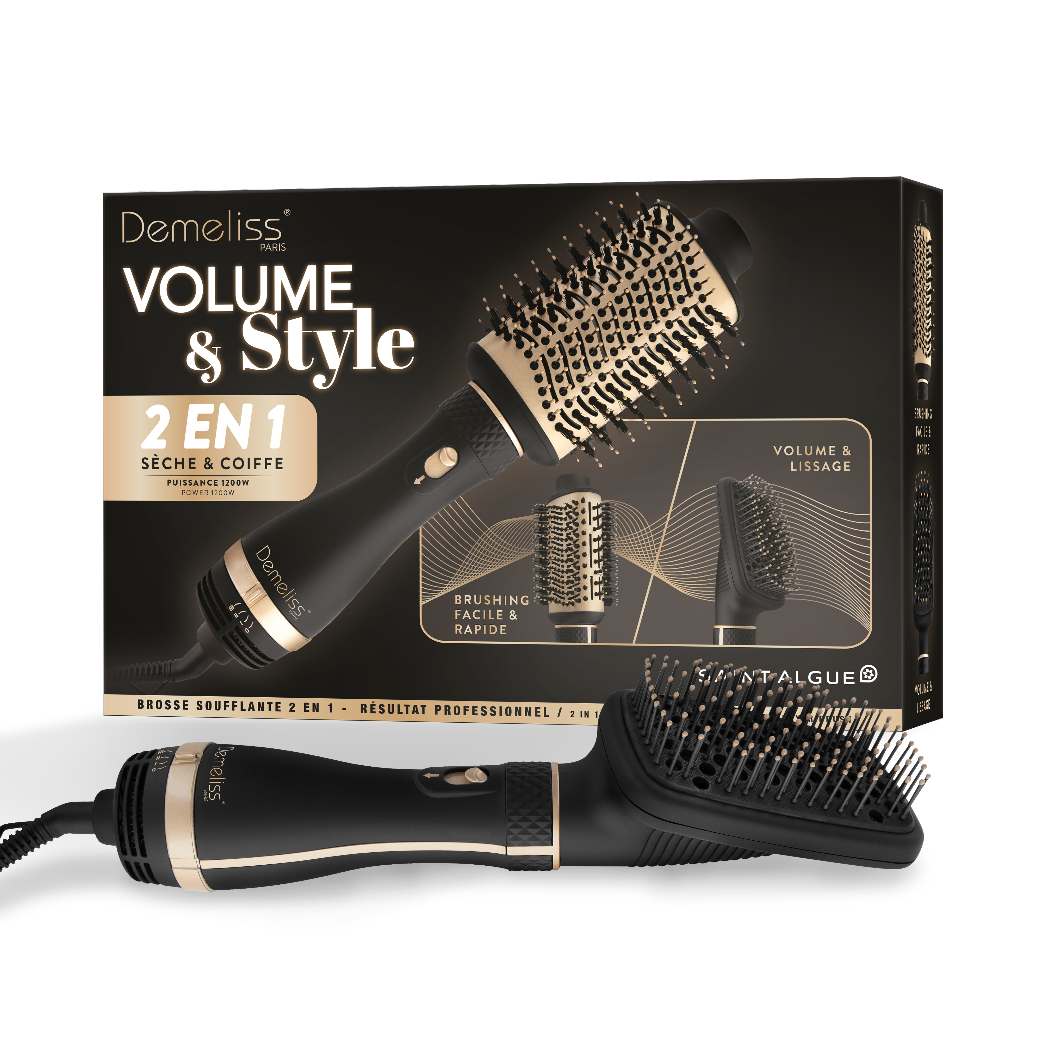 Brosse soufflante 2 en 1 Saint Algue Demeliss Volume&Style