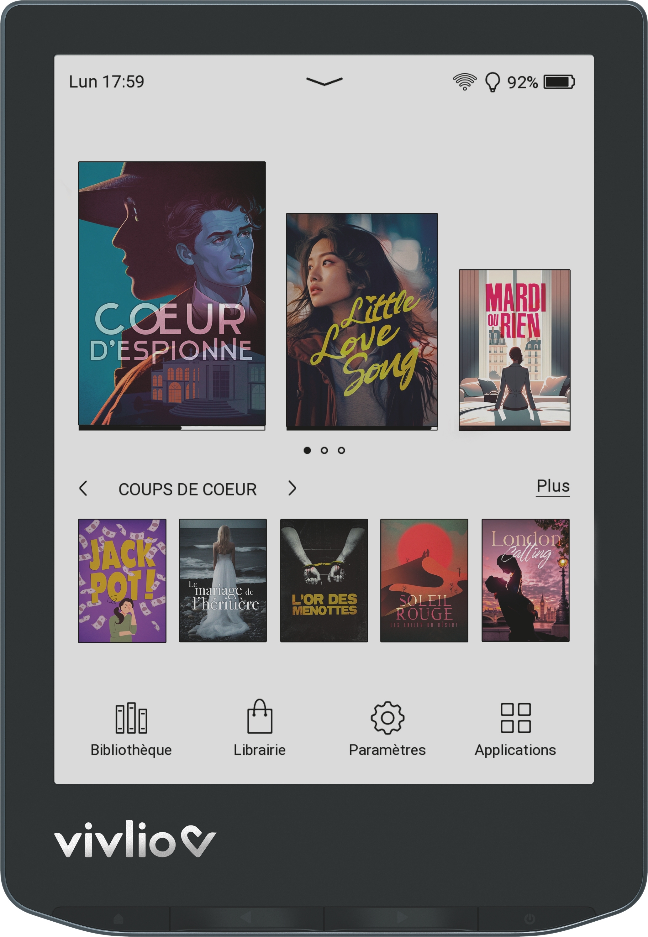 Liseuse ebook Vivlio HD Color + ebook offert