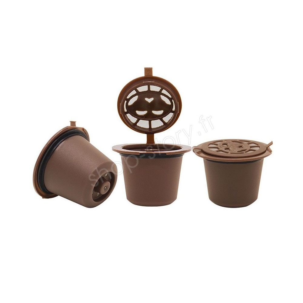Capsules Réutilisables RECAPS Nespresso Original - Acier Inox + 120 Couvercles, Presse, Cuillère, Économique & Écologique