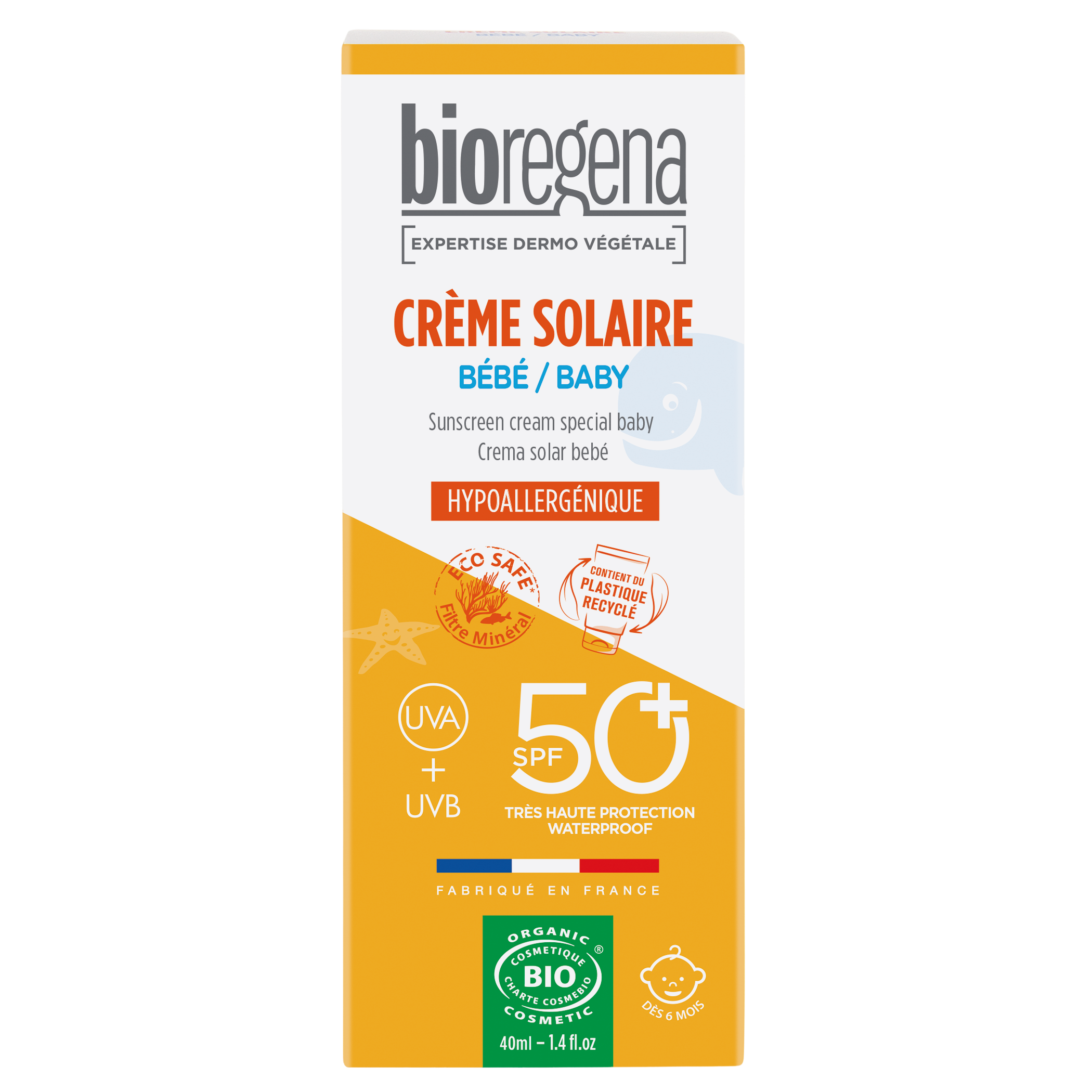 Crème solaire bébé SPF50+ 40ml