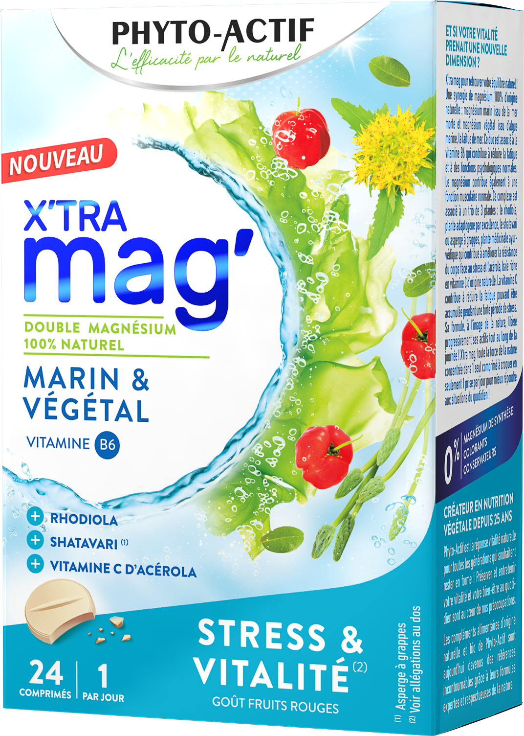 X'tra mag stress & vitalité 24 comprimés