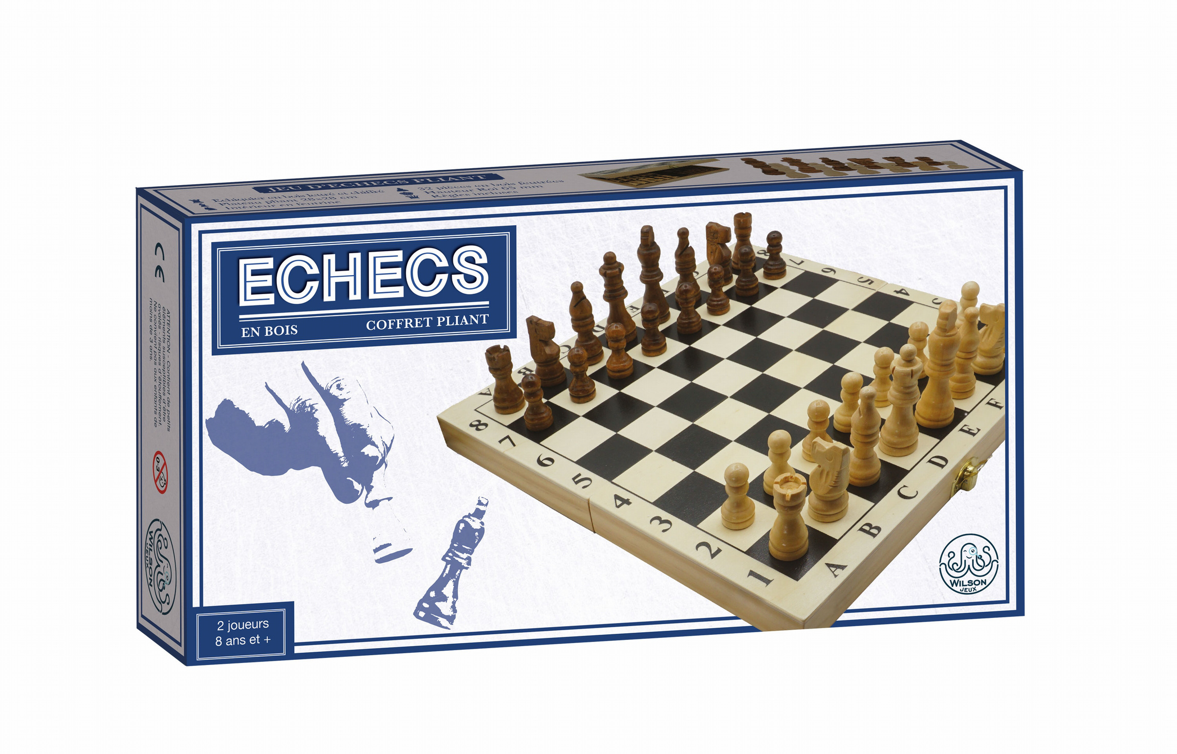 Jeu d'échecs Piatnik Coffret Pliant imprimé Wilson Jeux 28 cm - vue 2