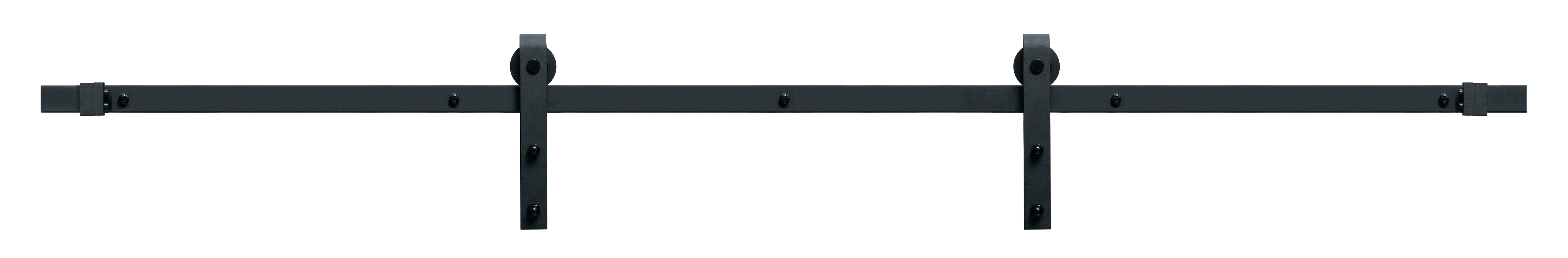 Rail rustique acier noir 2000 mm