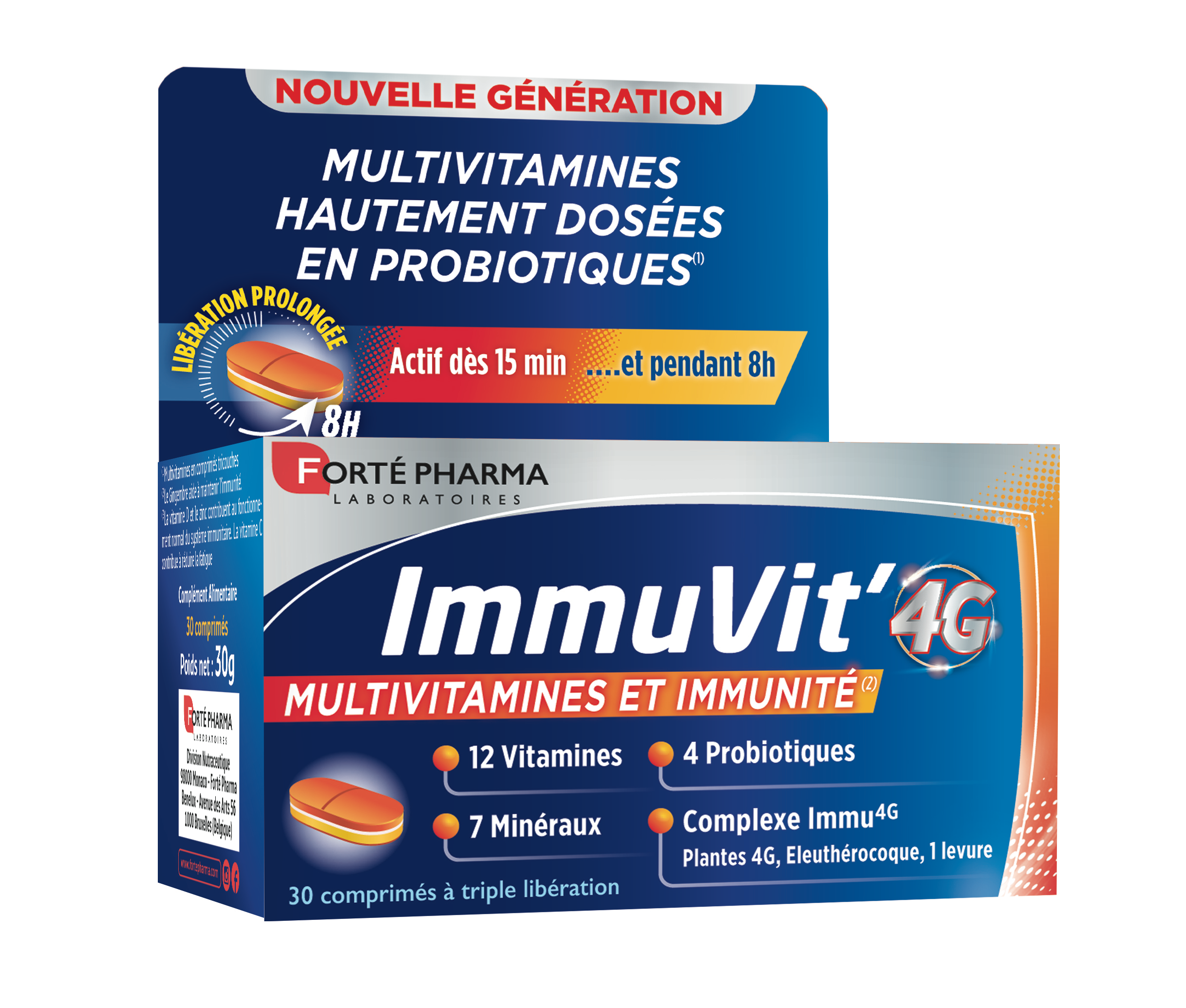 Complément Alimentaire Junior Multivitamine & Immunité Forte Pharma La Boite De 30 Comprimés - vue 2
