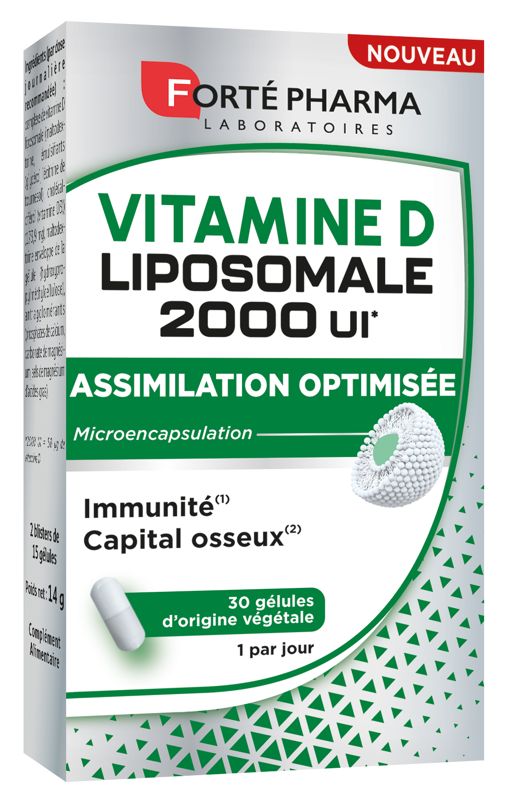 Forté Pharma – Vitamine C Liposomale 500 mg | Complément Alimentaire Défenses immunitaires & Anti fatigue Assimilation optimale Gélules végétales Dès | 30 gélules 1jour - vue 2