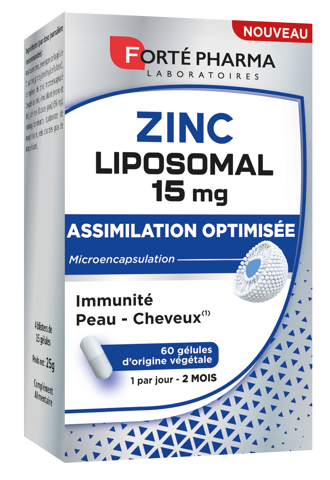 Forté Pharma – Vitamine C Liposomale 500 mg | Complément Alimentaire Défenses immunitaires & Anti fatigue Assimilation optimale Gélules végétales Dès | 30 gélules 1jour - vue 1