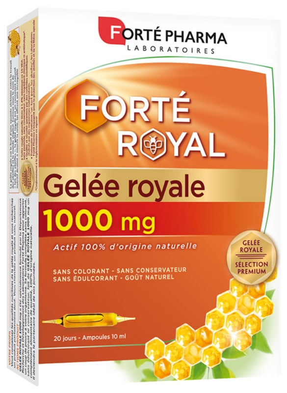 Gelée royale 1000mg 20 ampoules de 10ml