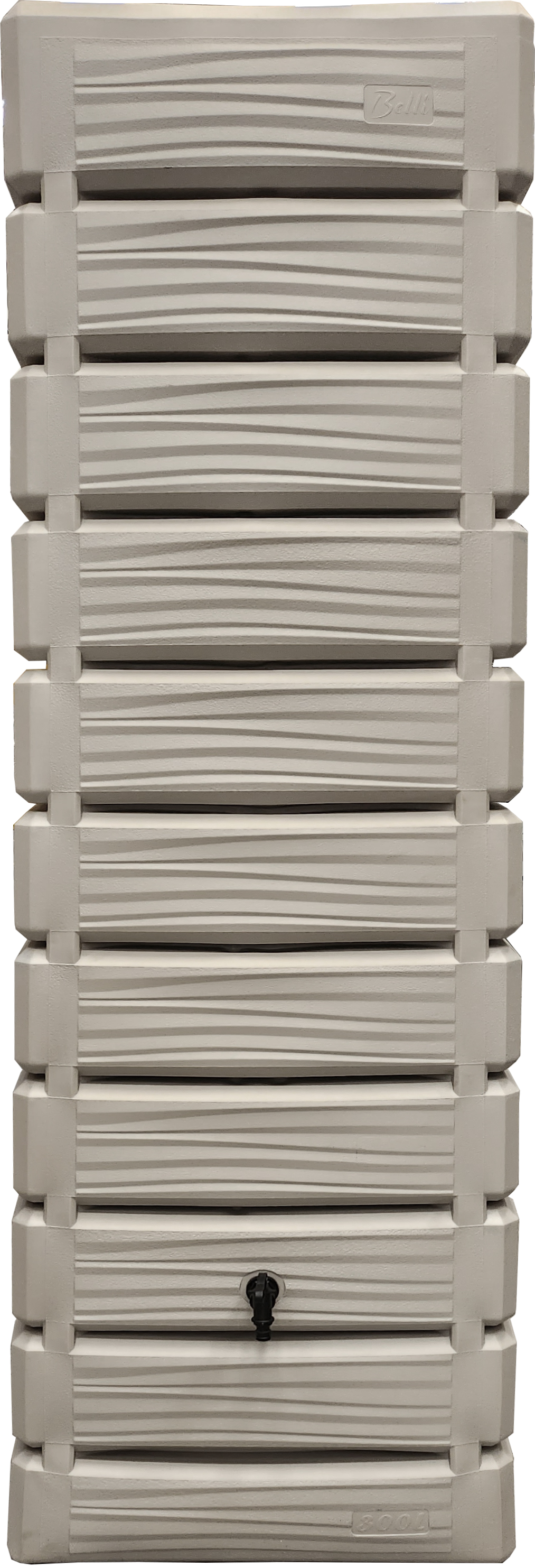 Récupérateur à eau DUNE 700 Litres Grège 60 x 60 x ht 210 cm - vue 2