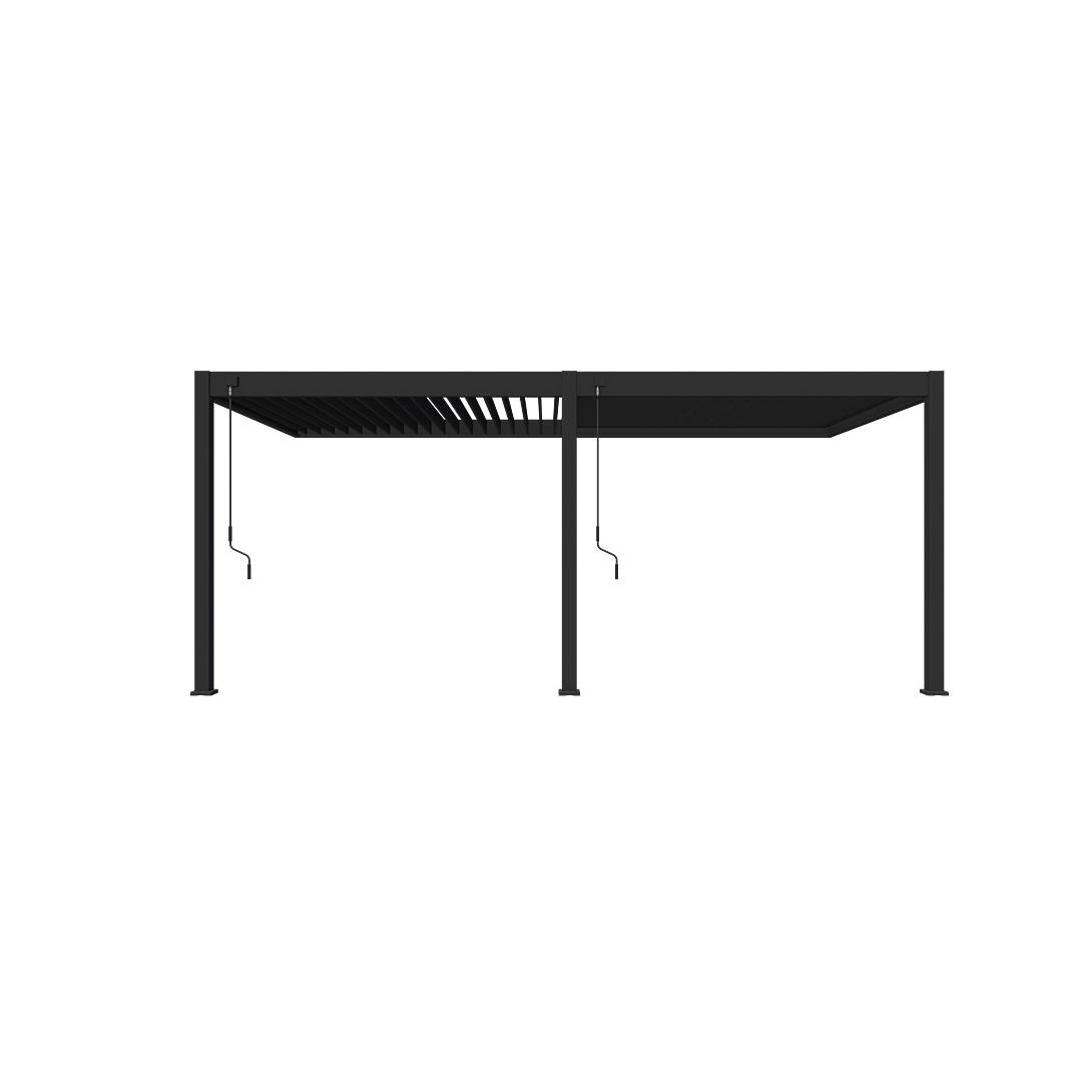 Pergola Bioclimatique Ombréa V2 3x6M adossée - vue 2