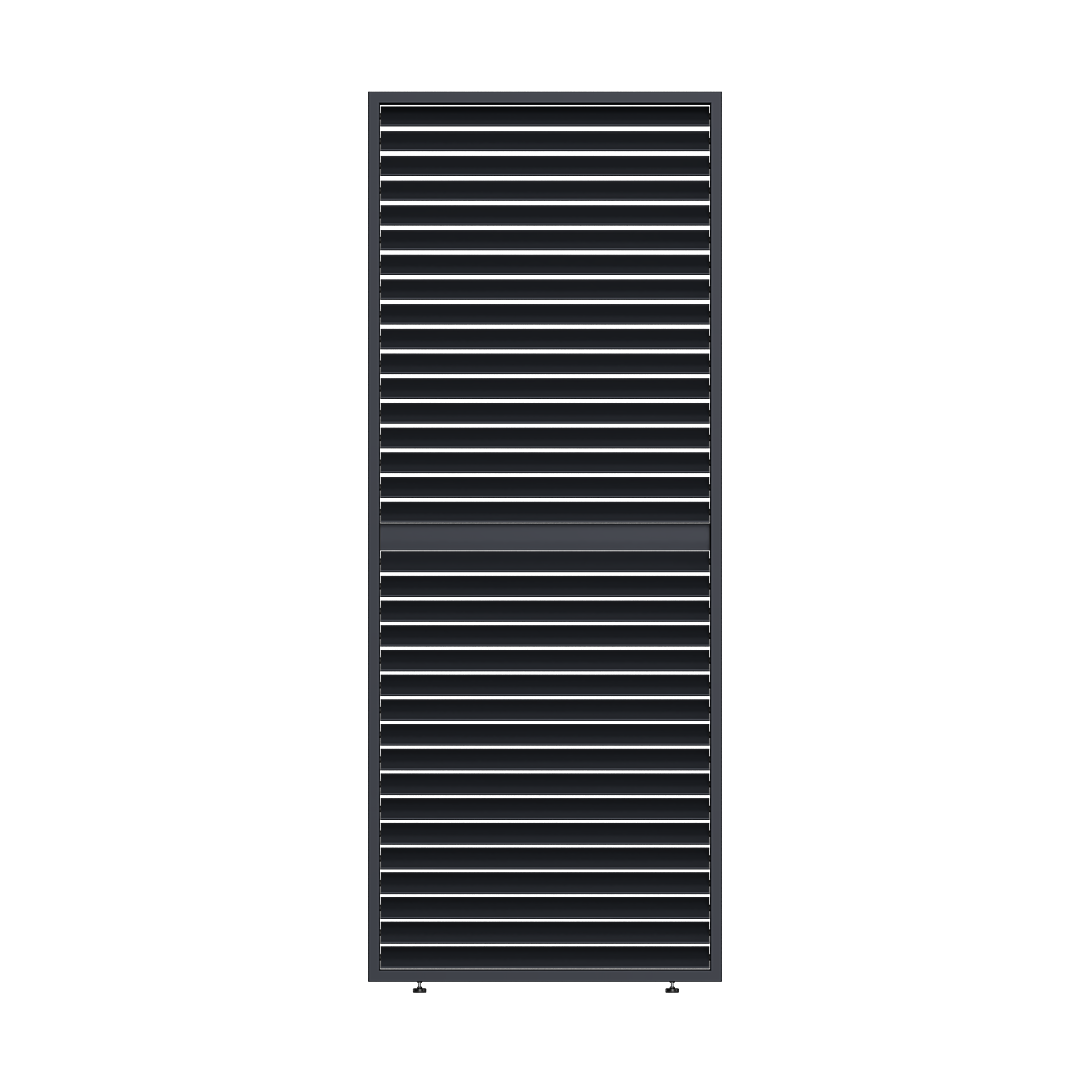 Ombréa Panneau brise-vue - Ventelles horizontales mobiles - 1 m - Aluminium
