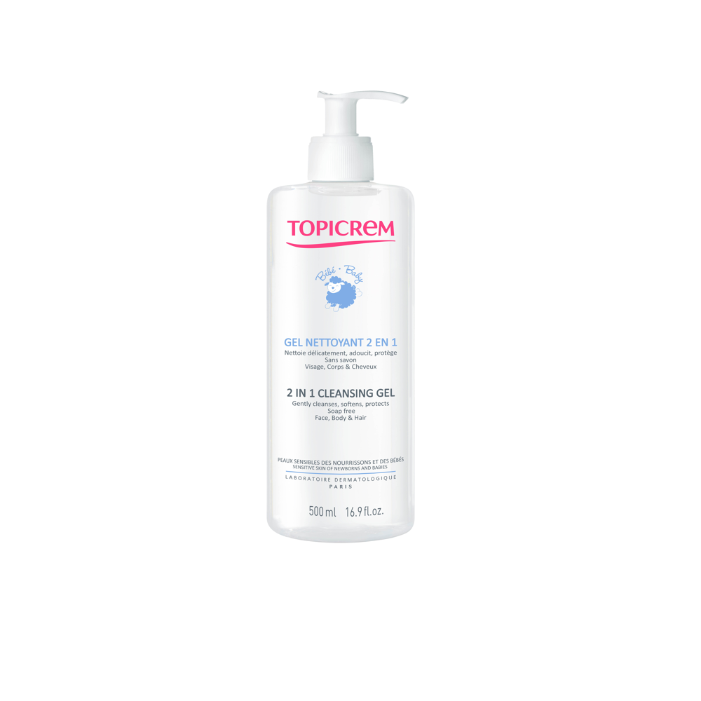 Topicrem bébé gel nettoyant 2en1 500ml