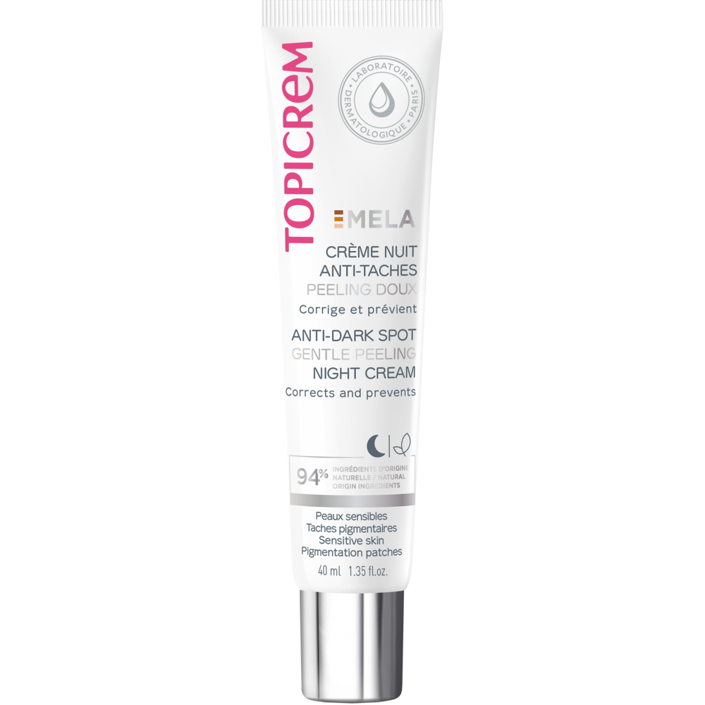 Topicrem Mela Crème Nuit Anti Tâche Peeling Doux 40ml