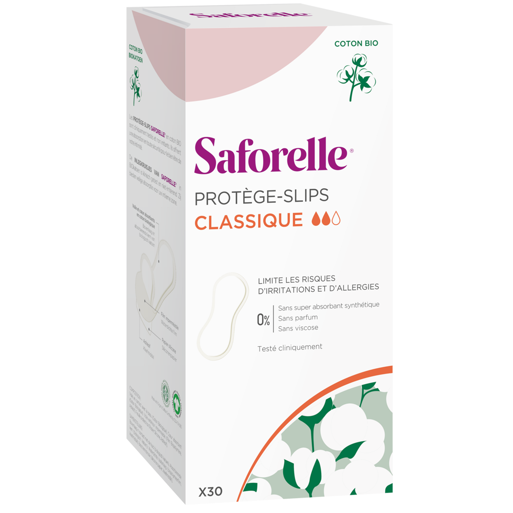 Protège-Slips Classique Coton - Boîte de 30