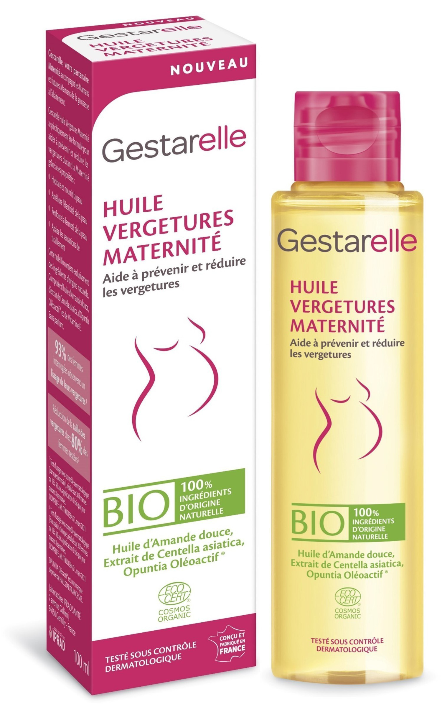 Gestarelle Huile Vergetures Maternité Bio - Flacon 100ml