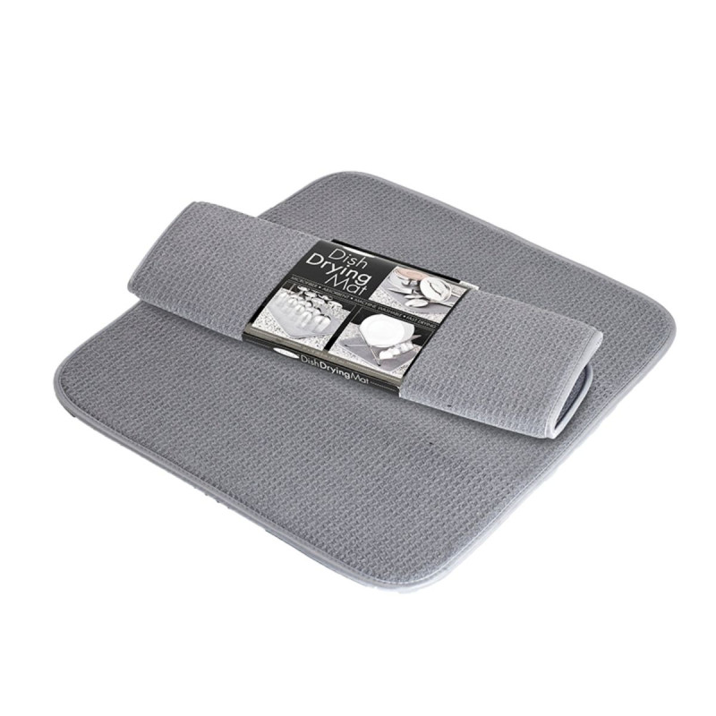 Tapis à Vaisselle Absorbant Homéa - 45x35 Cm En Polyester - Couleur Taupe