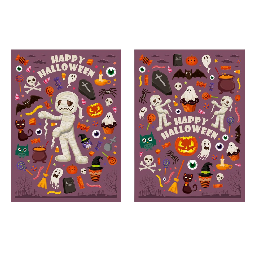 Rouleau De 500 Autocollants Halloween Citrouilles Orange Pailletés – 2,5x3 Cm – Imperméables – Pour Scrapbooking, Cadeaux, Décorations