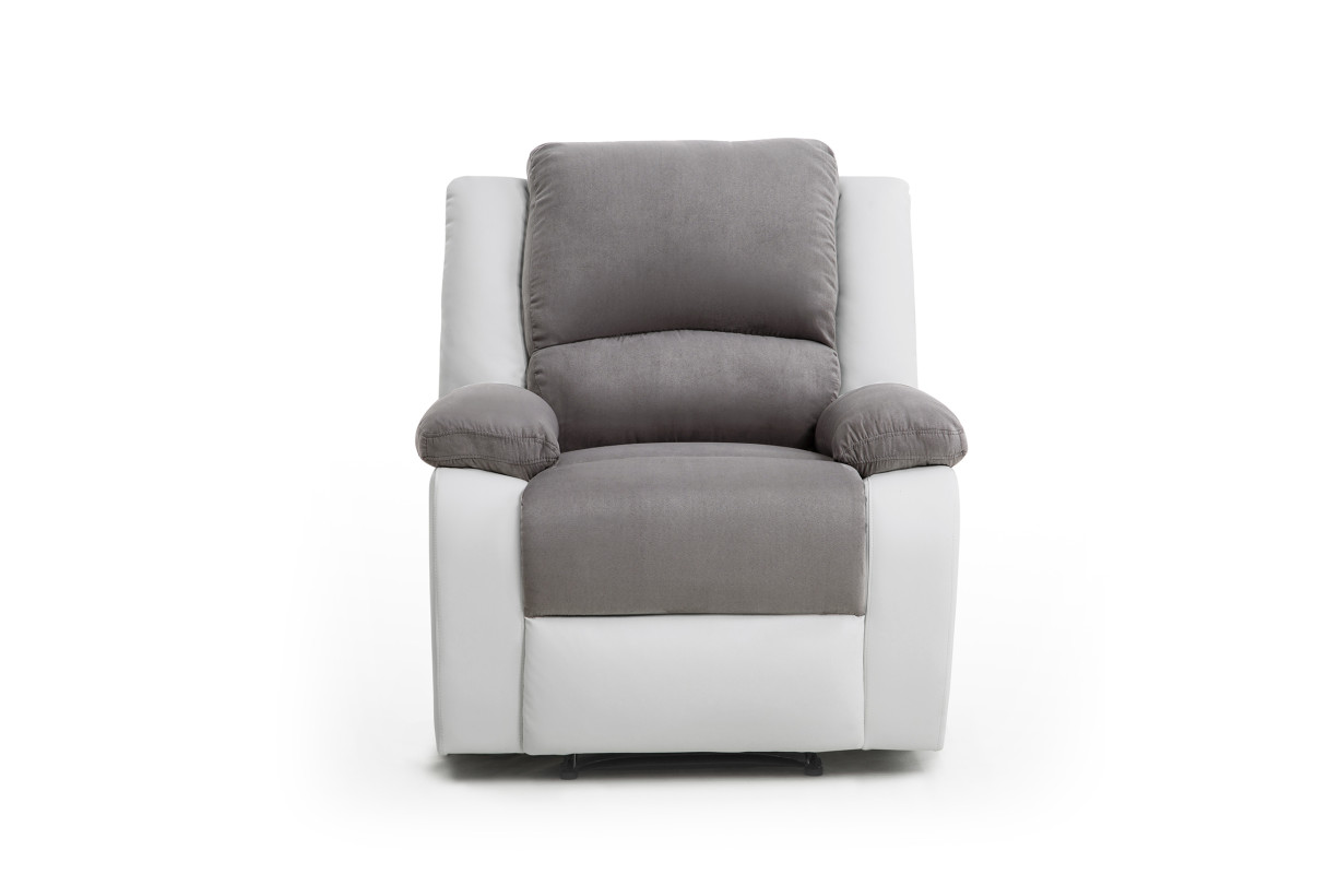 RELAXXO Fauteuil Relaxation 1 place Microfibre et Simili LEO et - vue 2