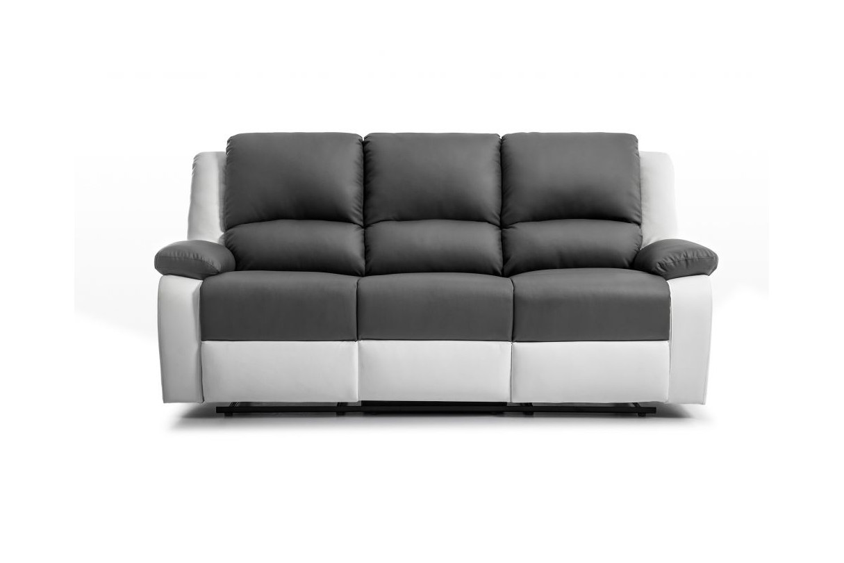 RELAXXO Canapé Relaxation 3 places Simili cuir LEO - vue 2