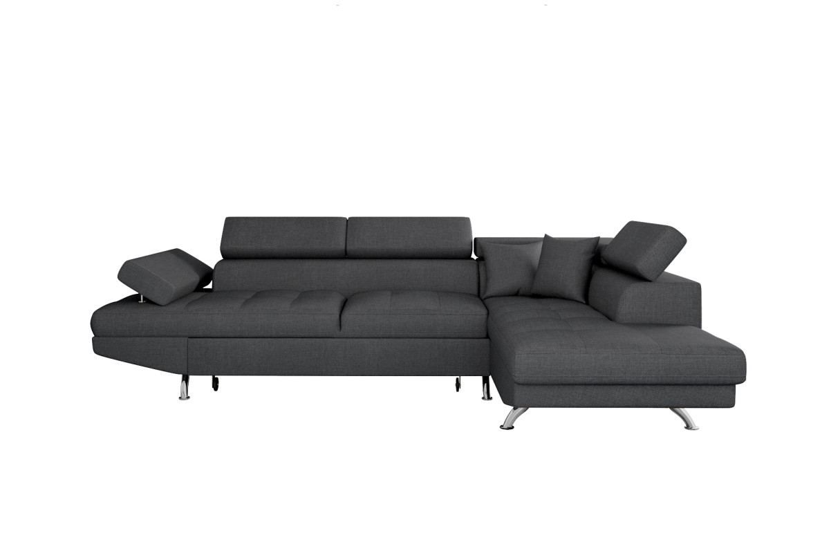 Canapé d'angle RIO Convertible avec coffre en tissu Angle Droit