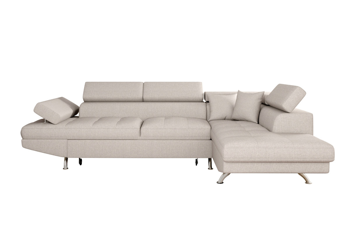 Canapé d'angle RIO Convertible avec coffre en tissu Angle Droit - vue 2