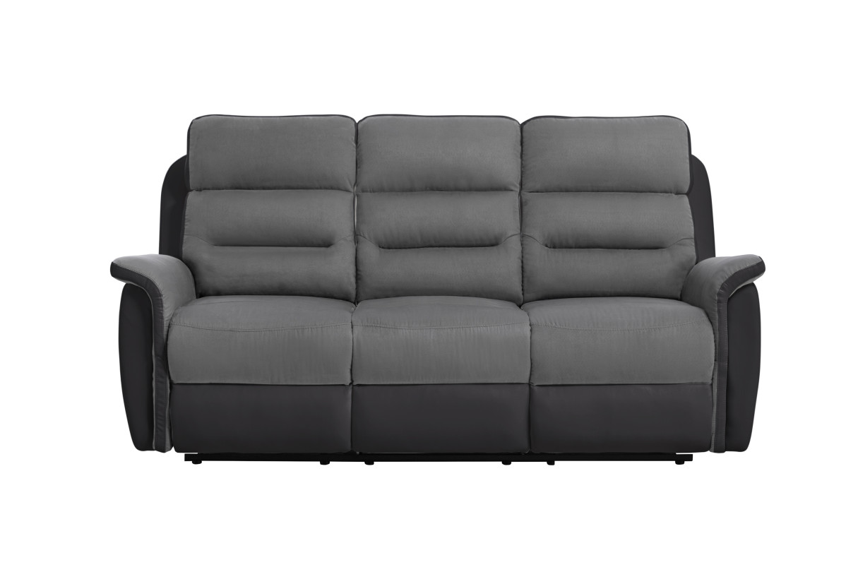 Canapé de Relaxation 3 places en Microfibre et Simili LÉON et