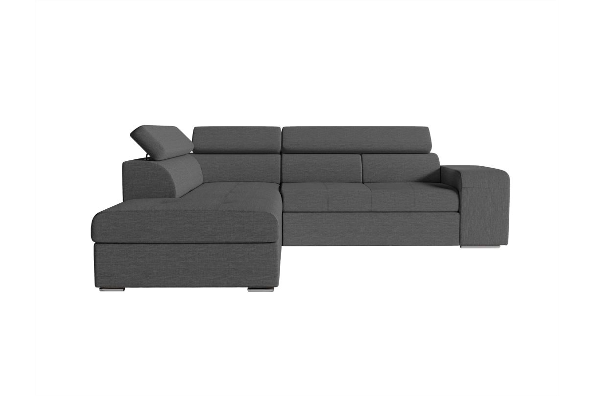 Canapé d'angle SOAN convertible en tissu Angle Gauche