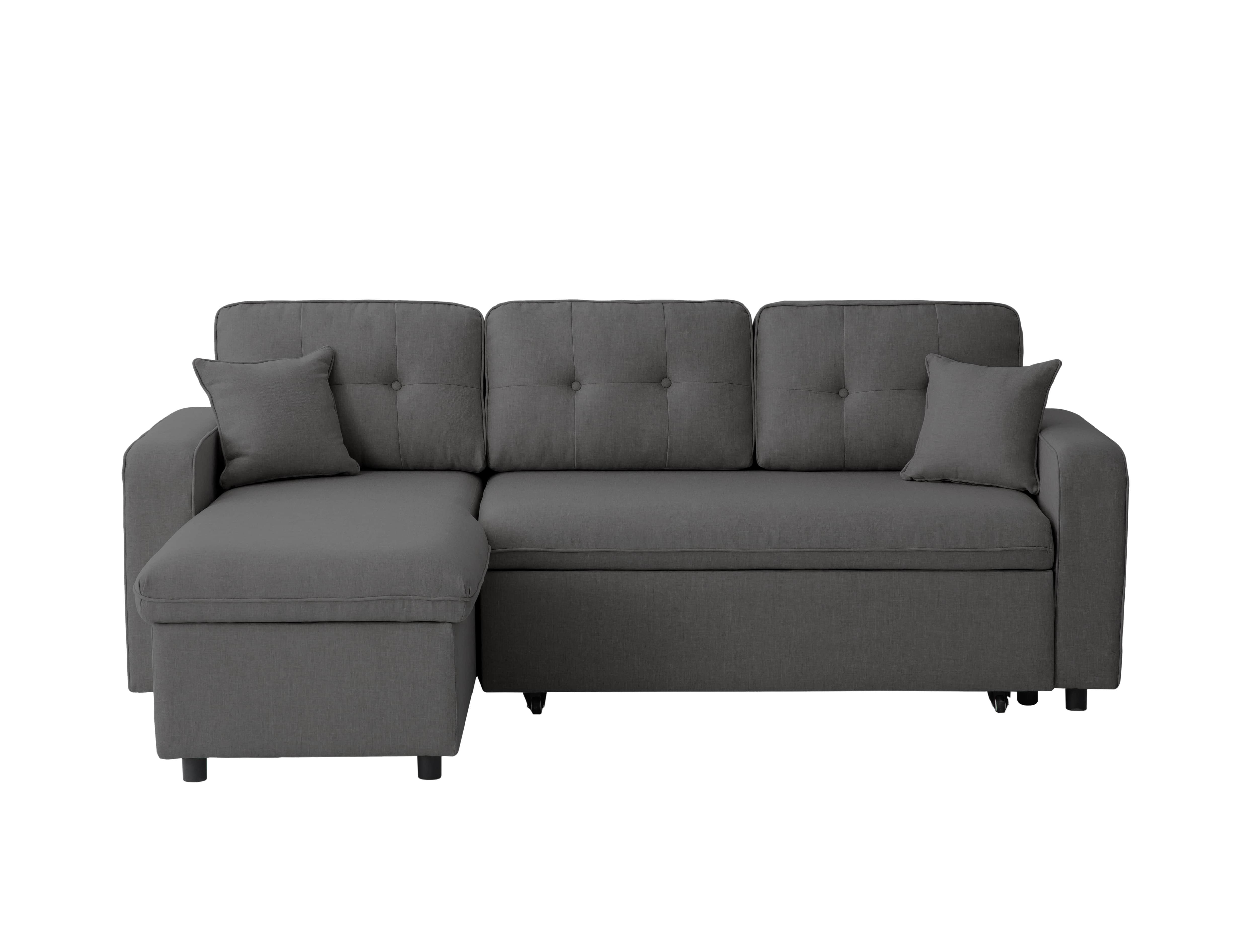 MARIUS Canapé d'angle convertible réversible en tissu - vue 2