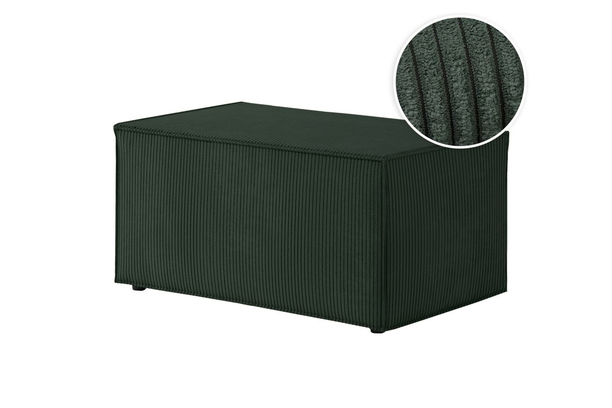 CLARISSE Pouf en velours côtelé