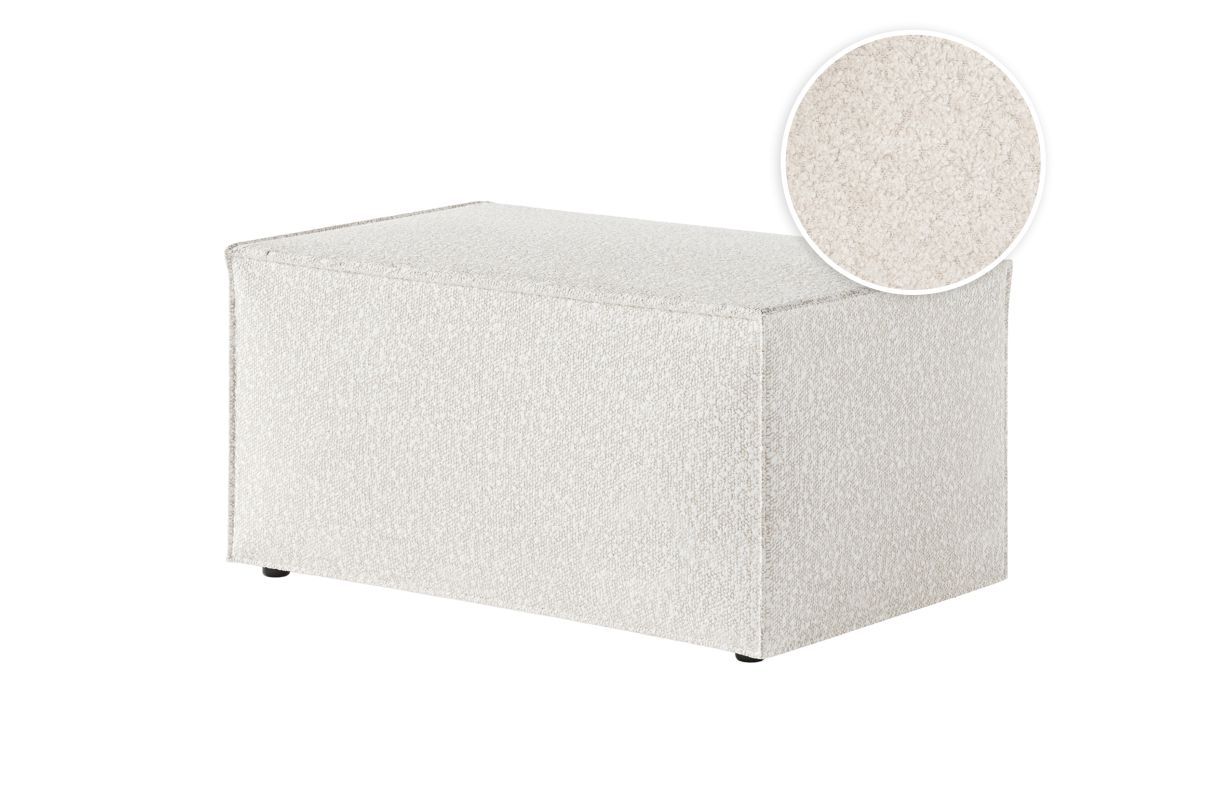 CLARISSE Pouf en tissu bouclette - vue 3