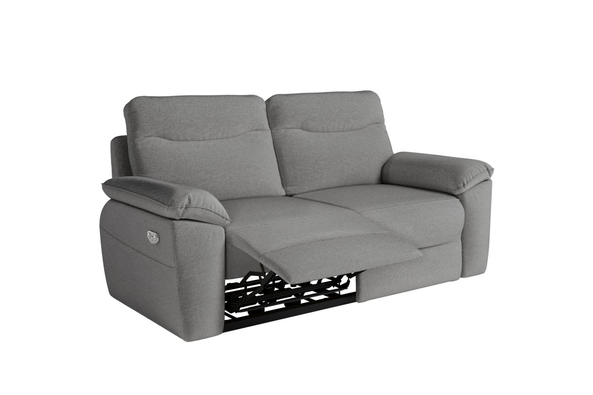 Canapé de relaxation manuel ROSS 2 places en tissu texturé 3D - vue 2