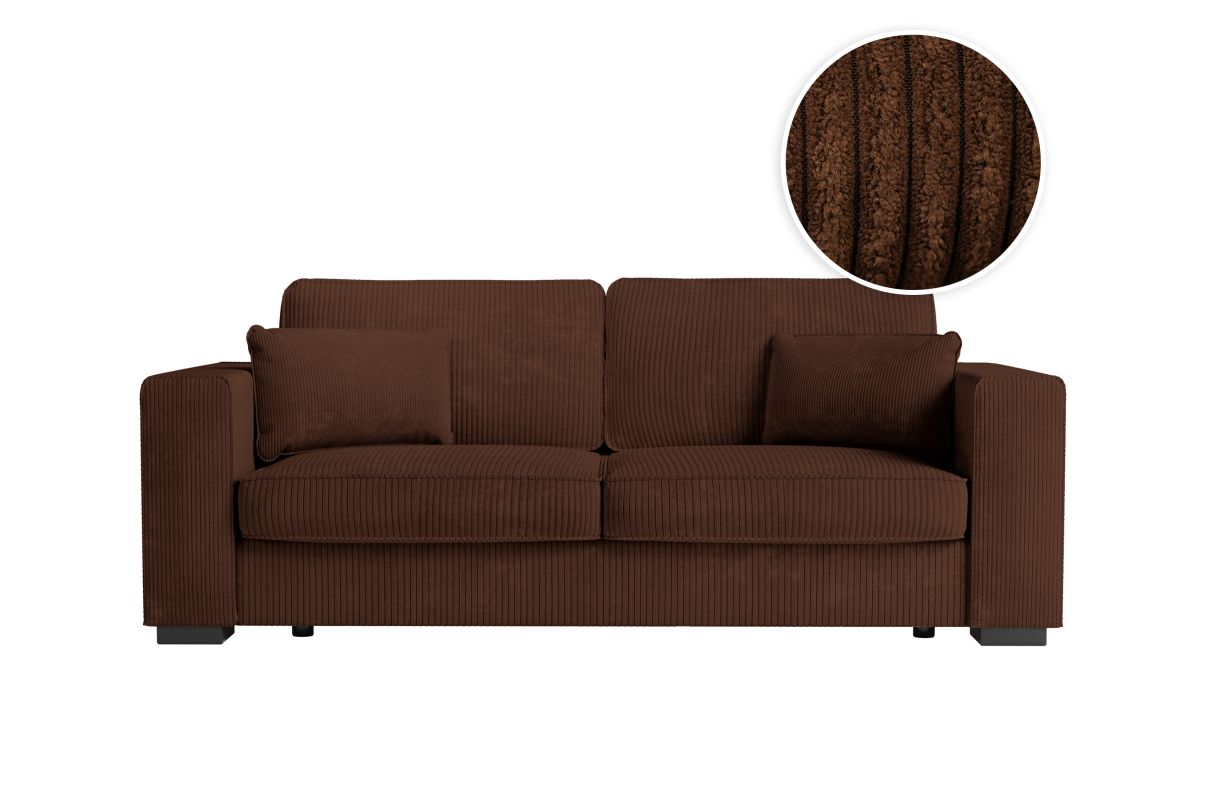 Canapé droit fixe 3 places BELAMI en velours côtelé