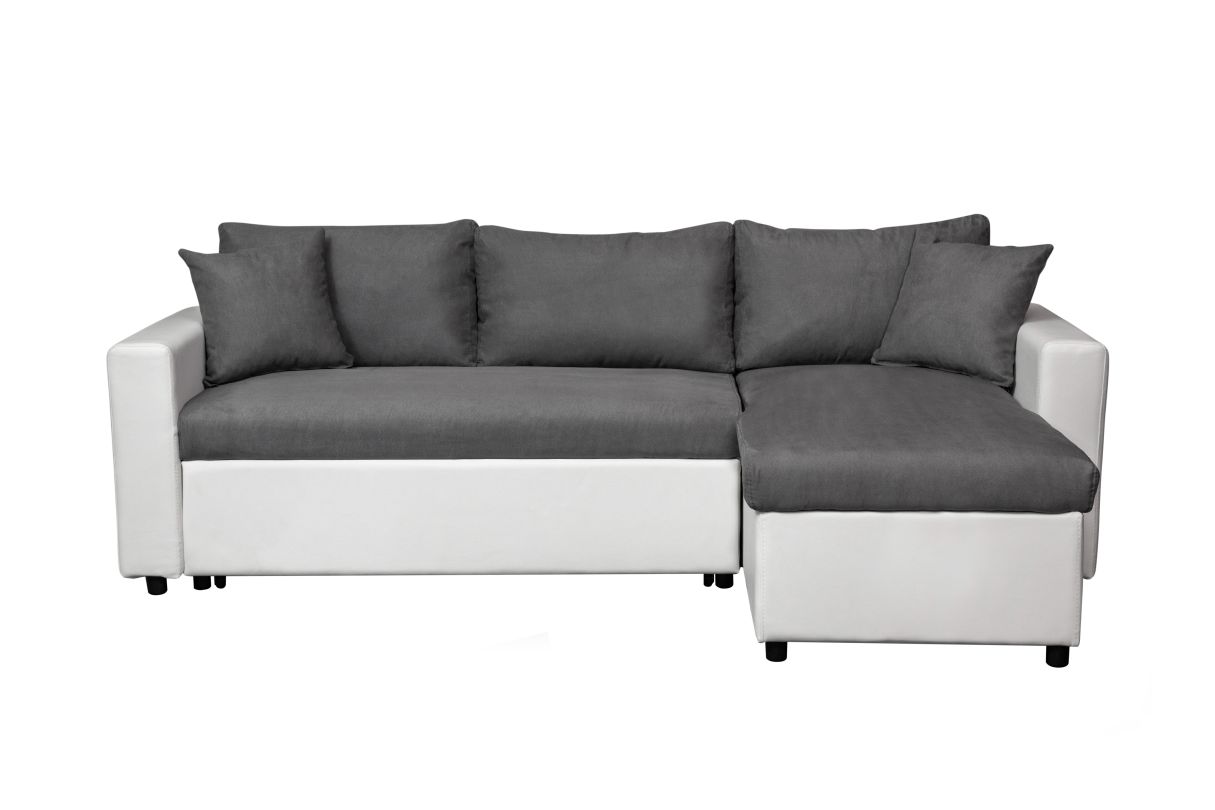 Canapé d'angle 4 places Convertible et Réversible MARIA en simili et microfibre - vue 2