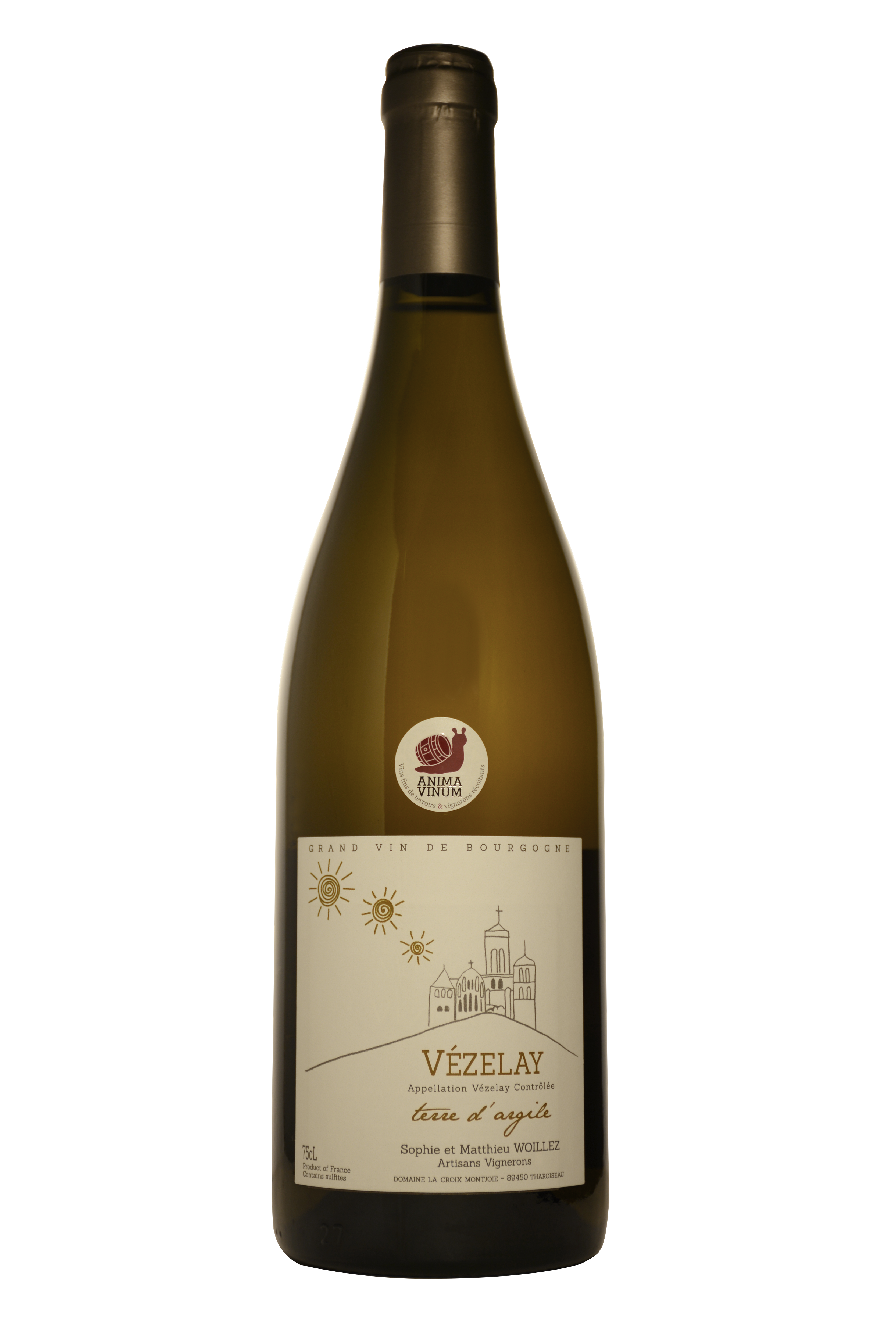 Domaine La Croix Montjoie Terre d'argile, 2020 - Vézelay AOP - Blanc Sec - 75 cl