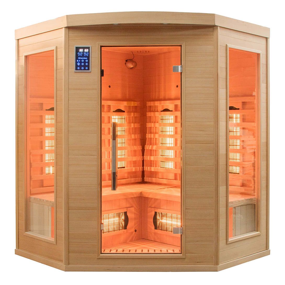 Sauna infrarouge Apollon 3 places angulaire France Sauna