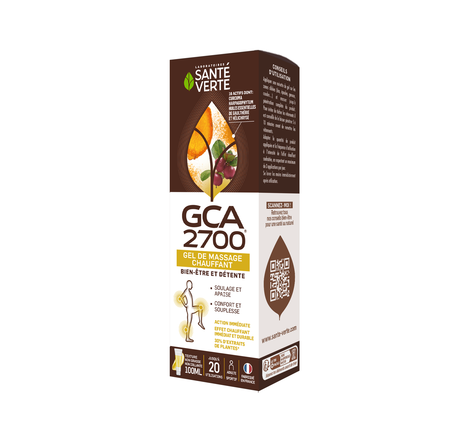 GCA 2700 Gel de Massage Chauffant 100ml