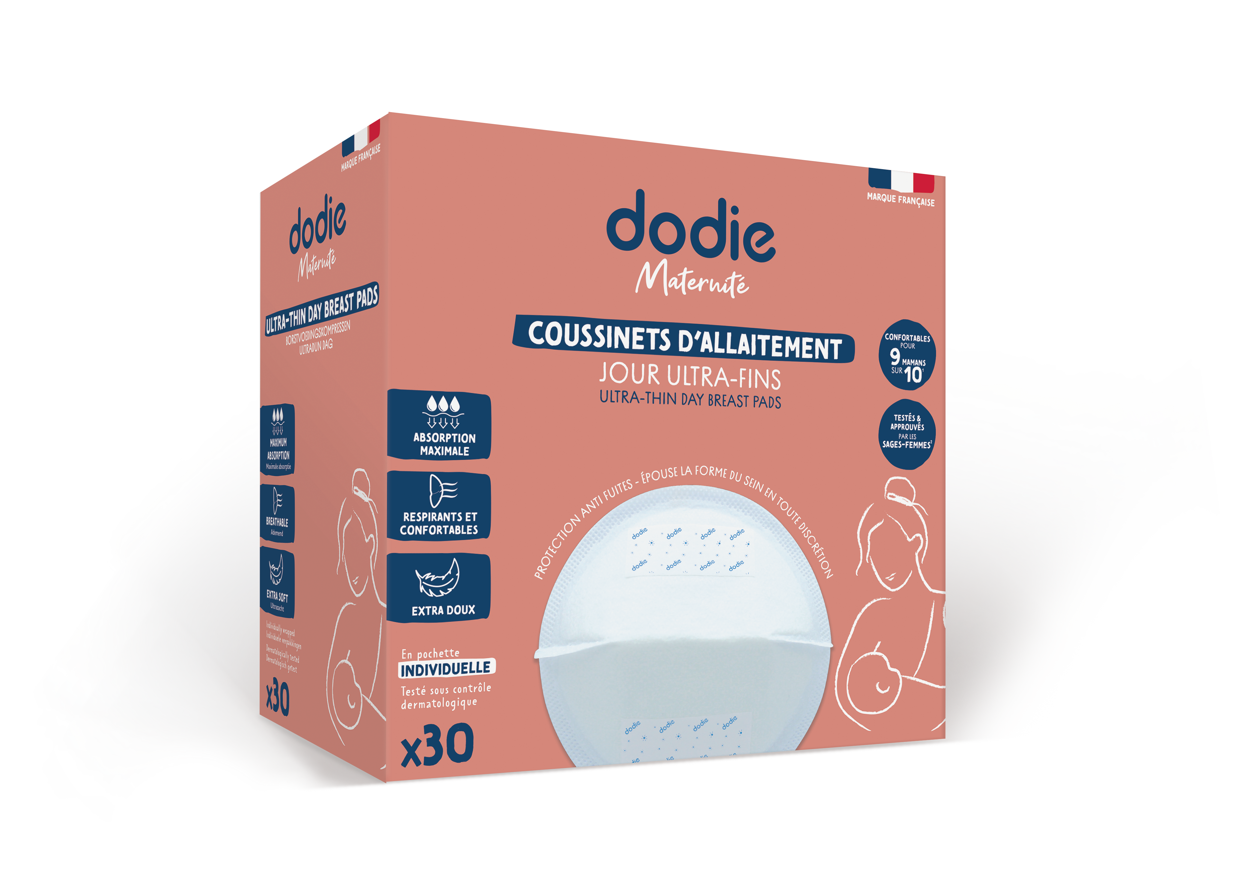 Coussinets d'allaitement ultra fins X30