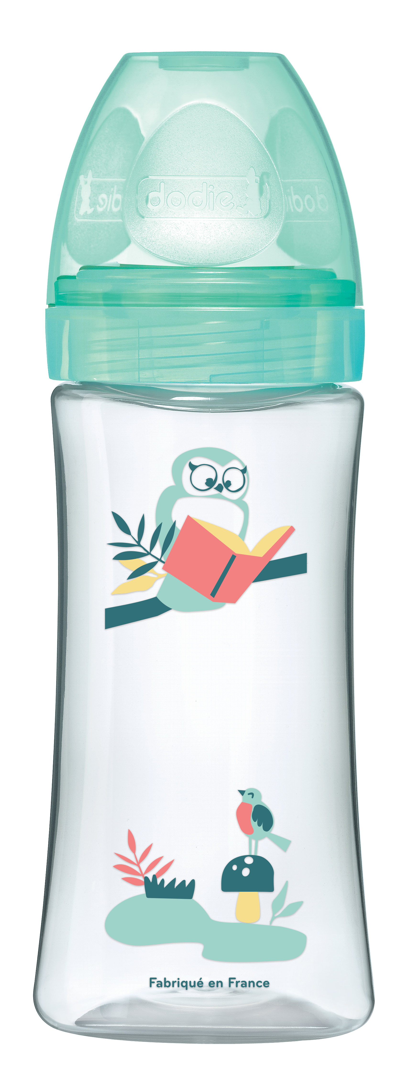 Biberon Initiation+ Anti Colique 330ml Hibou Conteur + Tétine Ronde 3 Vitesses Débit 3