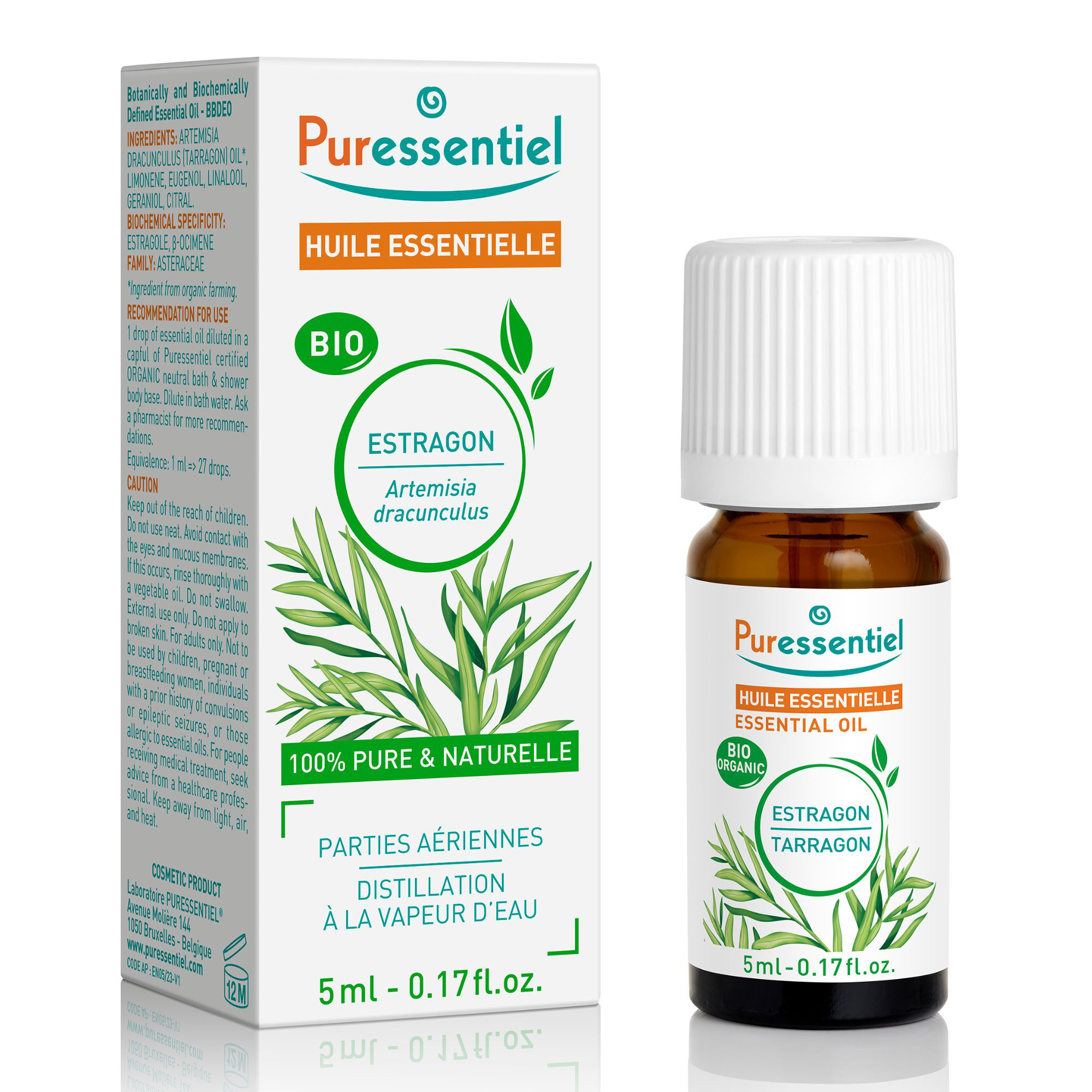 Puressentiel huile essentielle estragon bio 5ml - vue 2