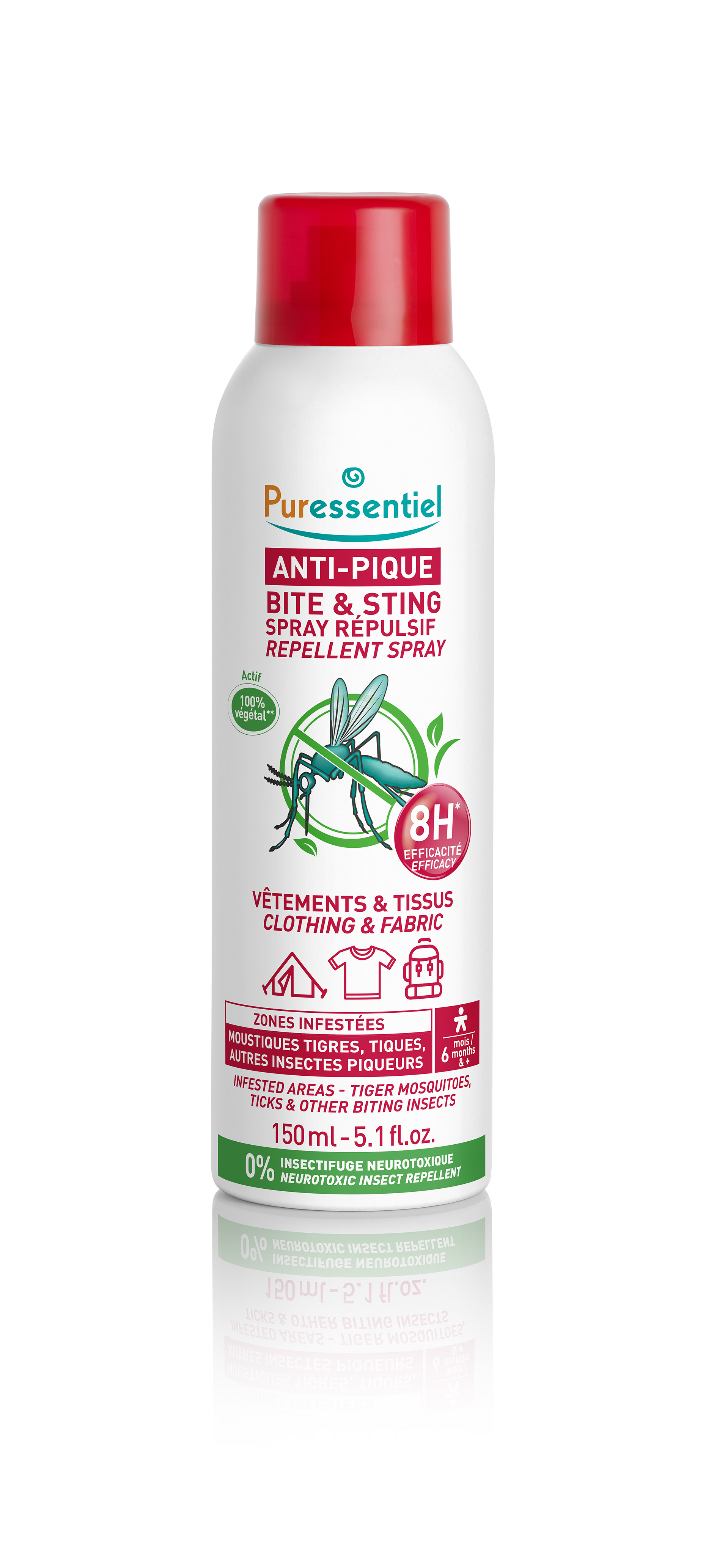 Spray Anti pique Vêtements & Tissus Puressentiel Le Flacon De 150ml