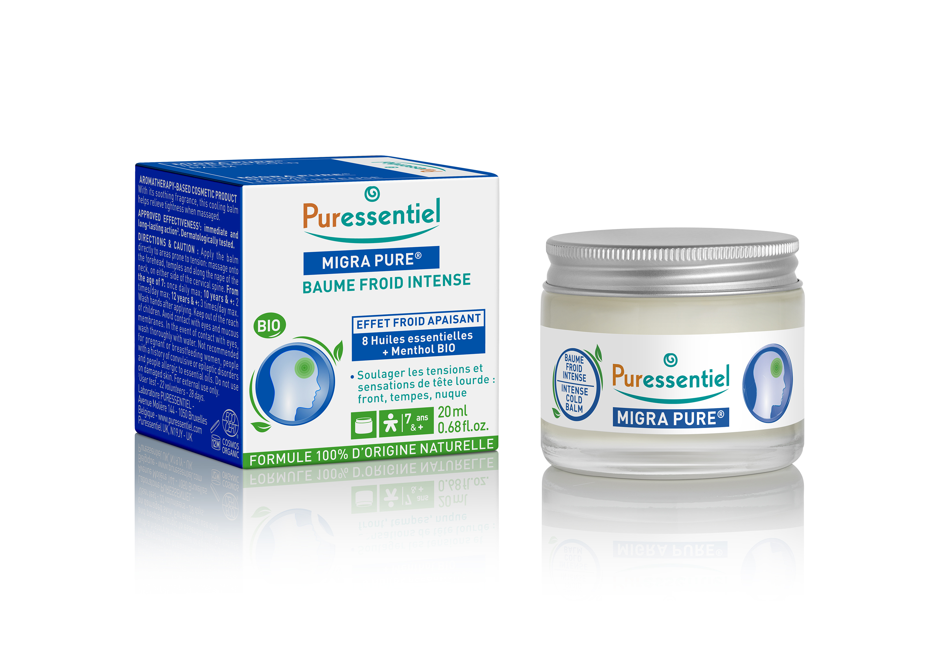 Baume Froid Migra Pure Bio Puressentiel Le Pot De 15ml