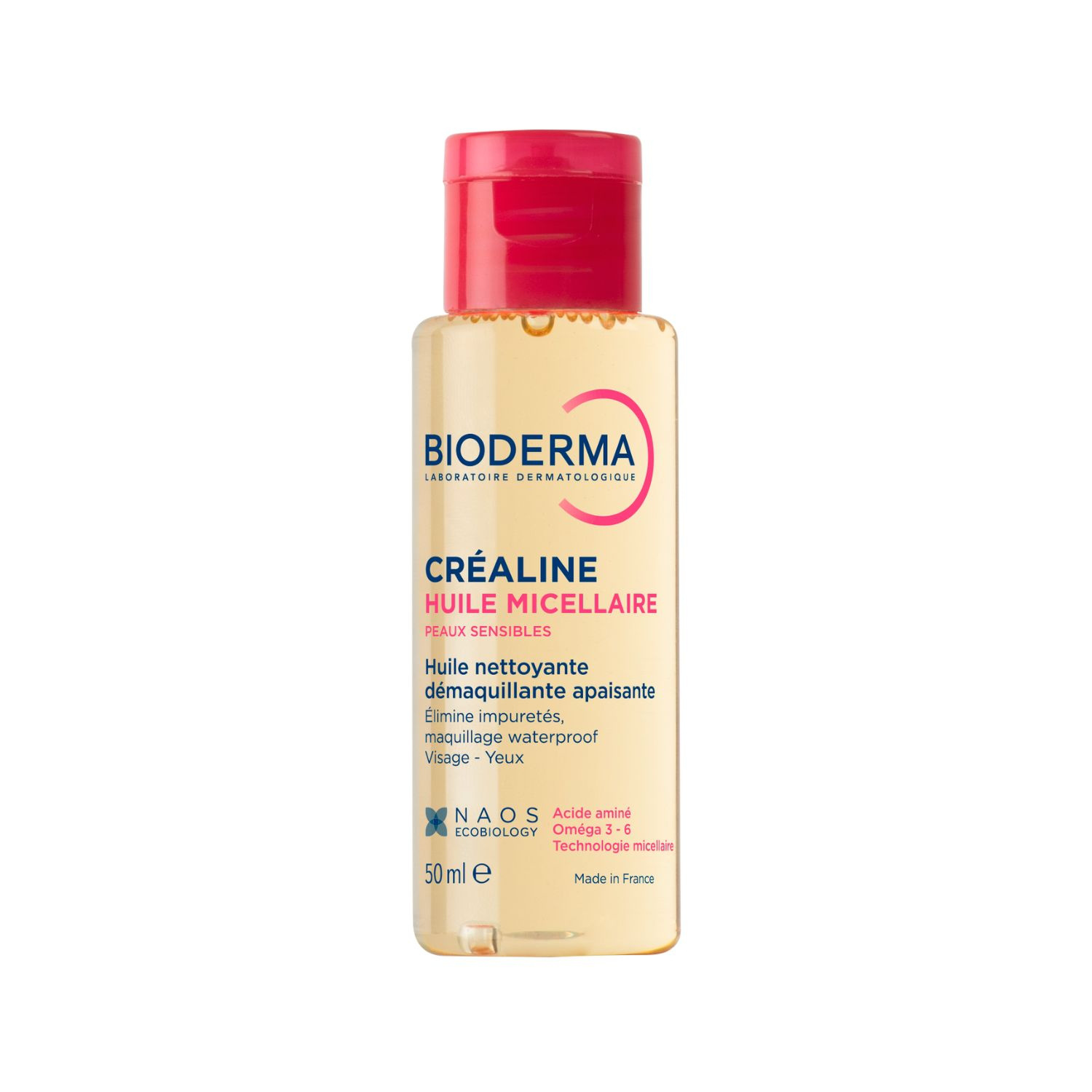 Bioderma Crealine Huile Micellaire Nettoyante Démaquillante Waterproof 50ml