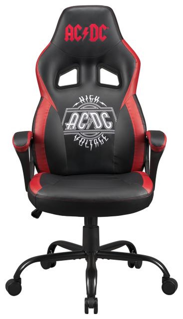 subsonic ? Chaise gaming AC/DC chaise de bureau, fauteuil gamer, assise à bascule, dossier ergonomique - Noir