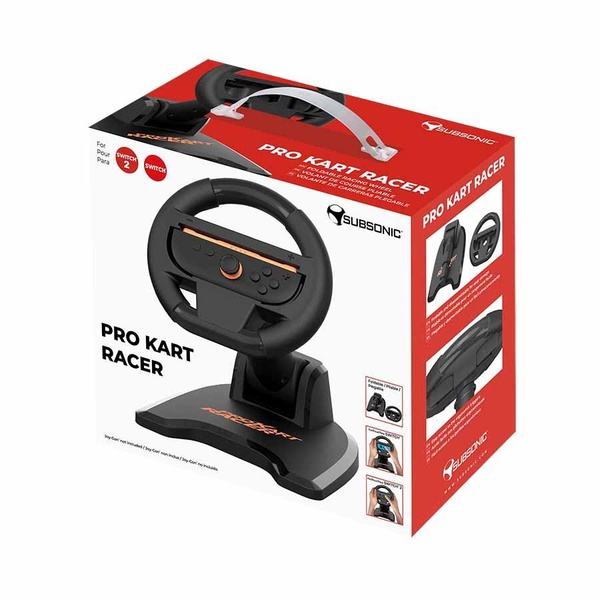 Subsonic Volant de course pliable pour Joy Con Nintendo Switch et Switch 2 stand et support ventouses