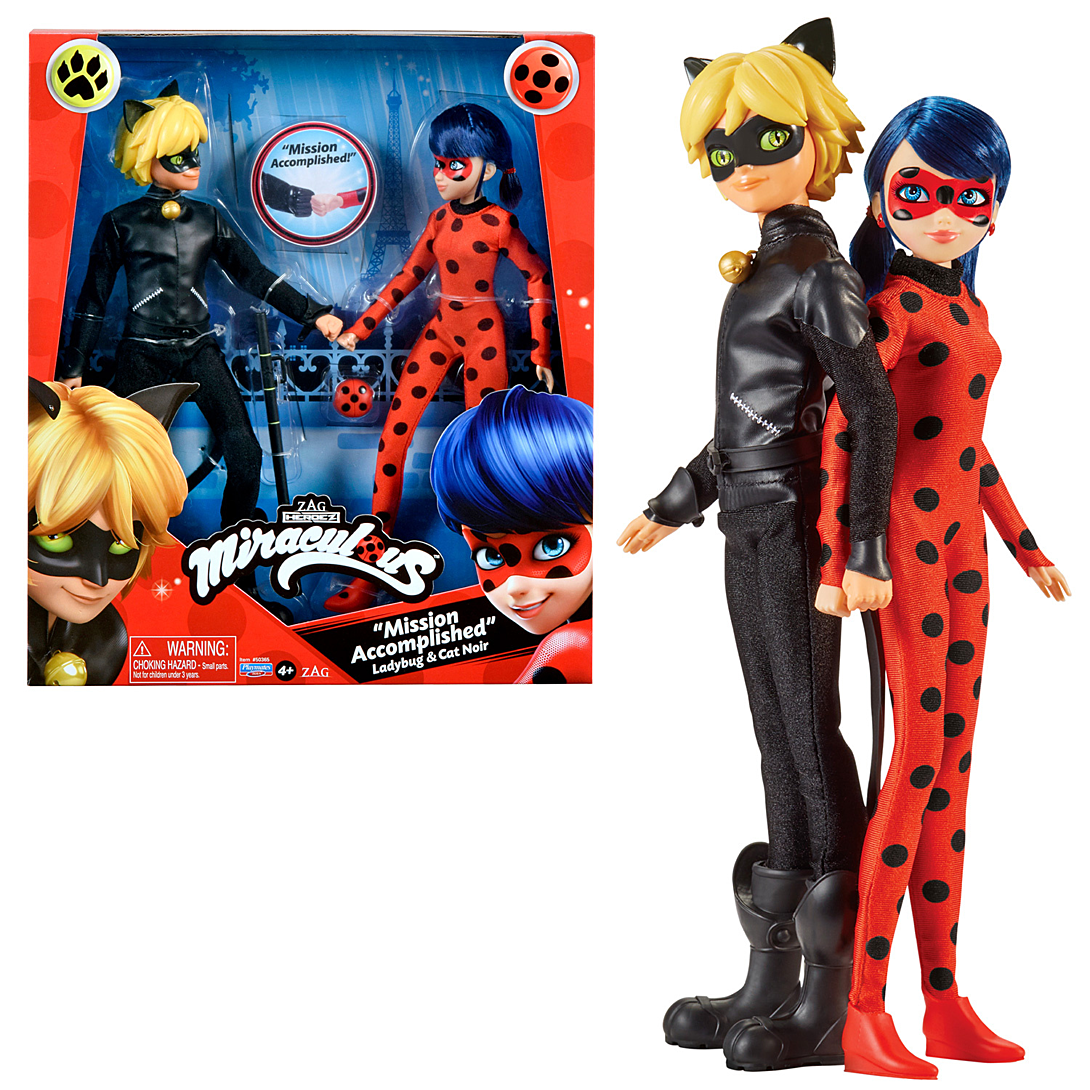 Miraculous Ladybug Set de Jouet Miraculous Pack de 2 Poupées Miraculous Figurine Miraculous mannequin 26 cm Figurine pour Enfant Ladybug & Ch - vue 1