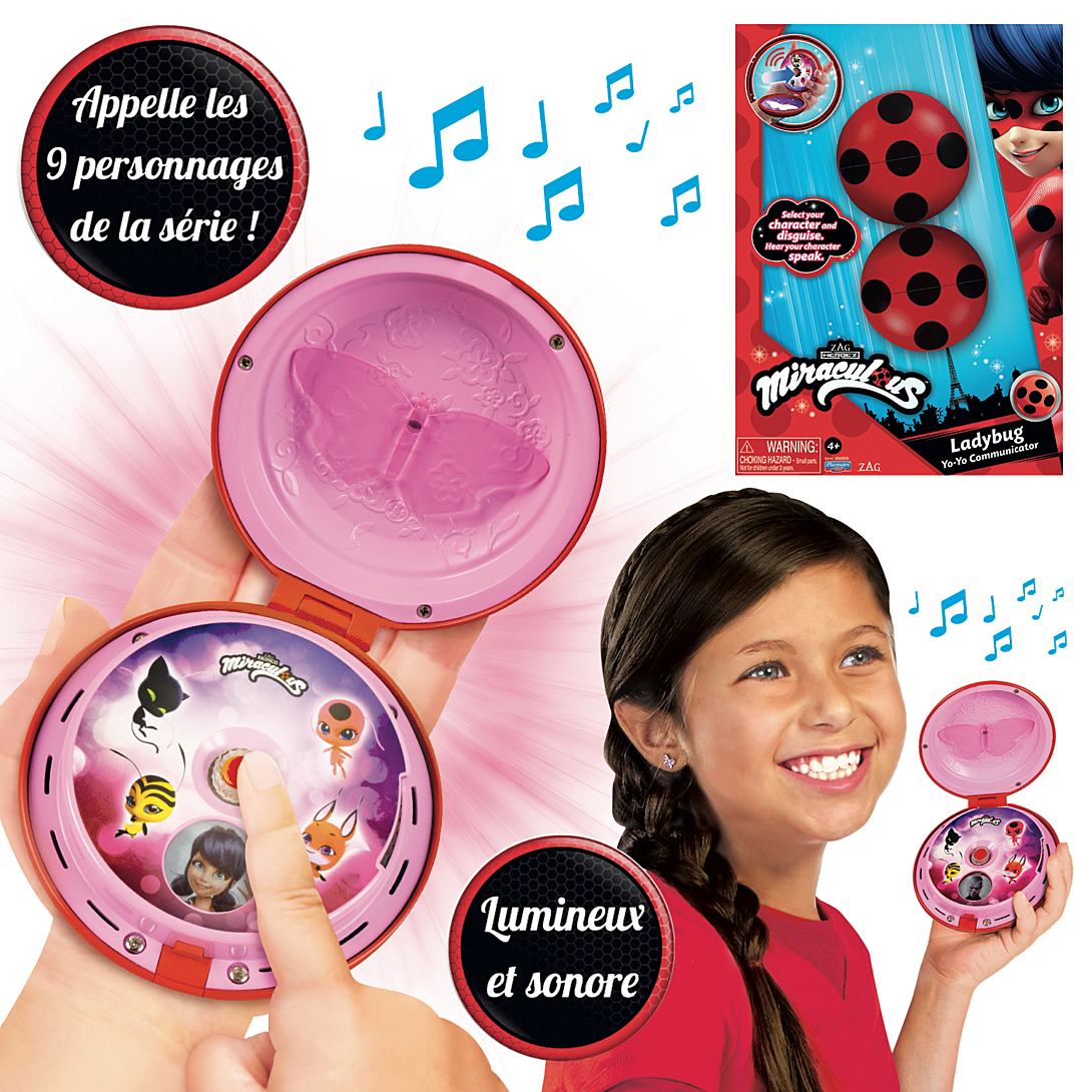 Bandai Miraculous Téléphone magique de Ladybug Accessoire de role play pour se déguiser en Ladybug Jouet Miraculous sonore et lumineux Parl - vue 3