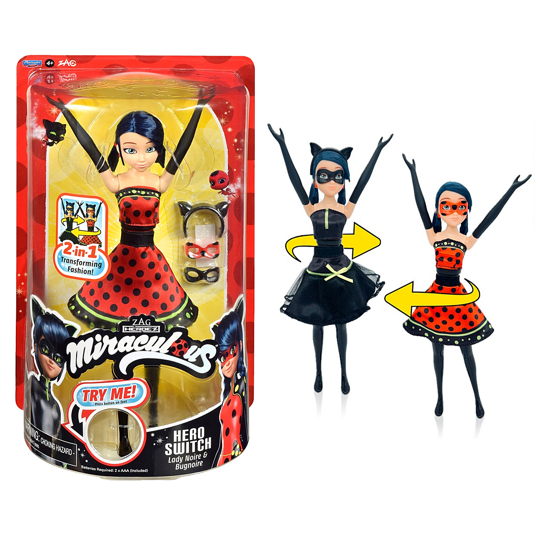 Bandai Miraculous Poupée Ladybug Transformation Poupée 26 cm Qui se transforme en Lady et Bug Jouet Miraculous Poupée articulée avec 2 Tenues Jouet Enfant et + P50414 - vue 3