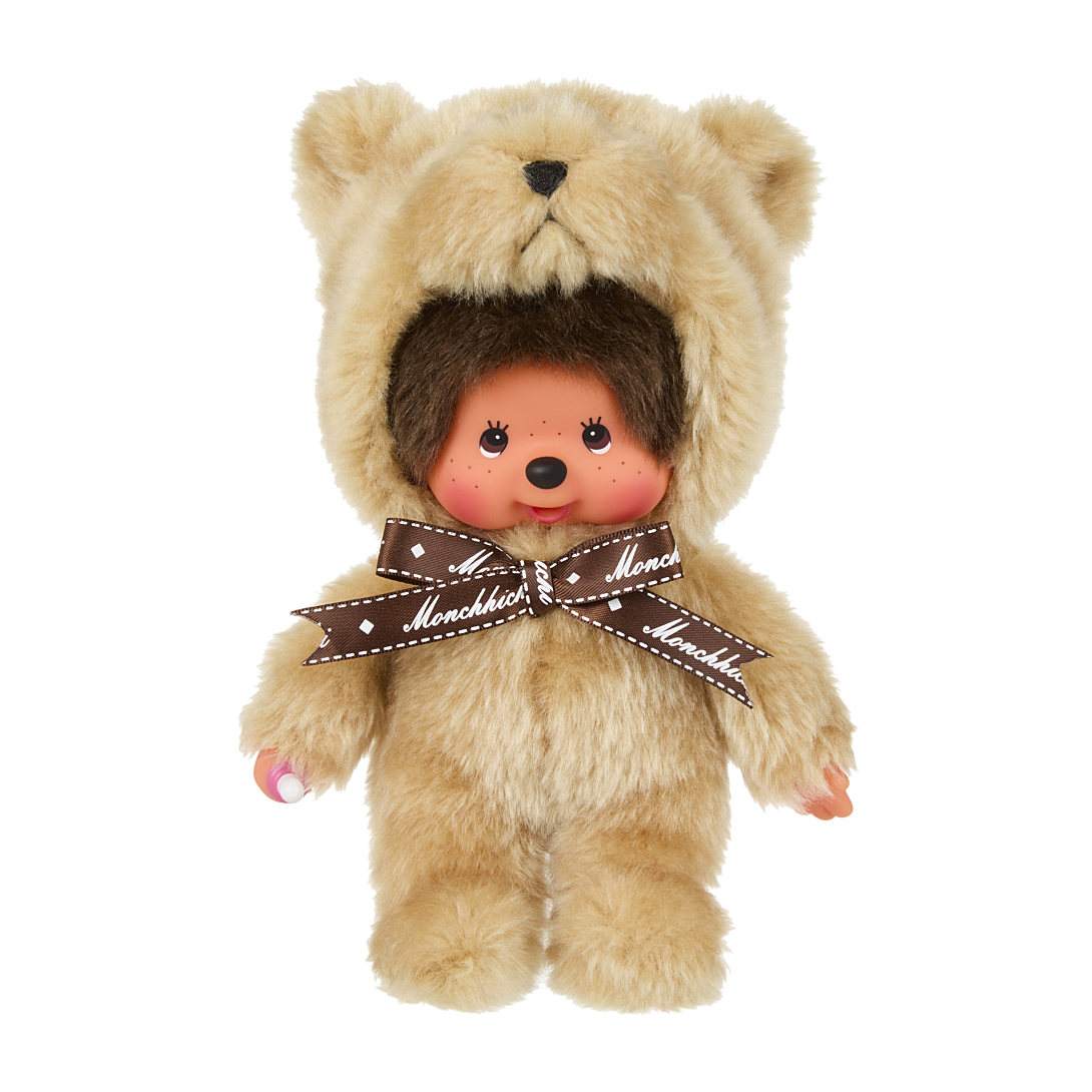 BANDAI Monchhichi Peluche Monchhichi Nounours Peluche Singe Iconique des années 80 Peluches Toutes Douces 20 cm pour Enfants et Adultes Ourson Jouet Enfant et + SE203963